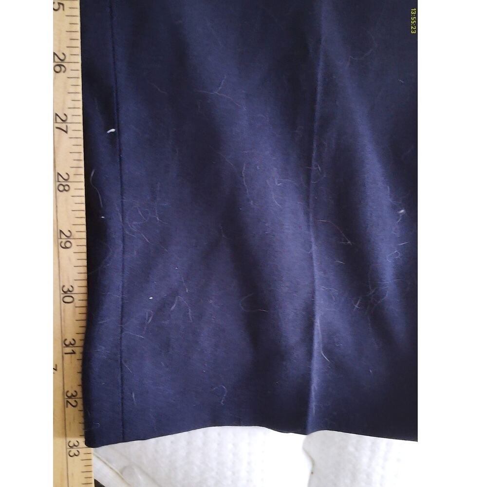 Lauren Ralph Lauren Dress Pants Mens 42x32 Navy Blue Flat Front Stretch Trousers - Picture 4 of 6